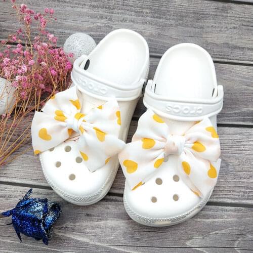 New Arrivals Croc Charms Designer Elegant Women Charms for Crocs DIY Colorful Love Bow Clogs Shoes Accesorios Lovely Girls Gift