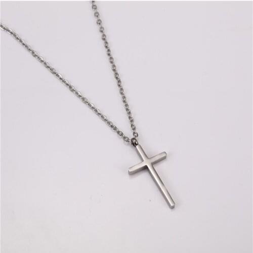 OUFEI Cross Necklace For Women Stainless Steel Jewelry Accessories Metal Necklaces Pendants Fashion Jewelry Free Shipping