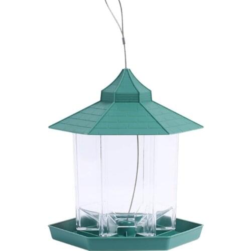 Panorama Bird Feeder Plastic Wild Bird Feeder for Garden Decoration Outdoor Bird H58C