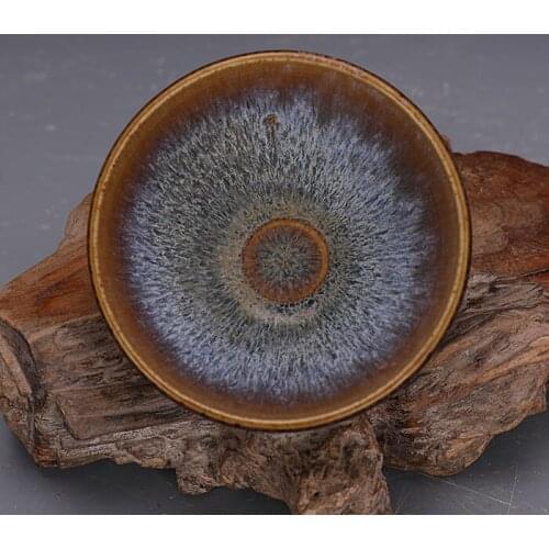 Song Dynasty Jizhou Kiln Handmade Porcelain Kiln Changing Bowl Tea Cup