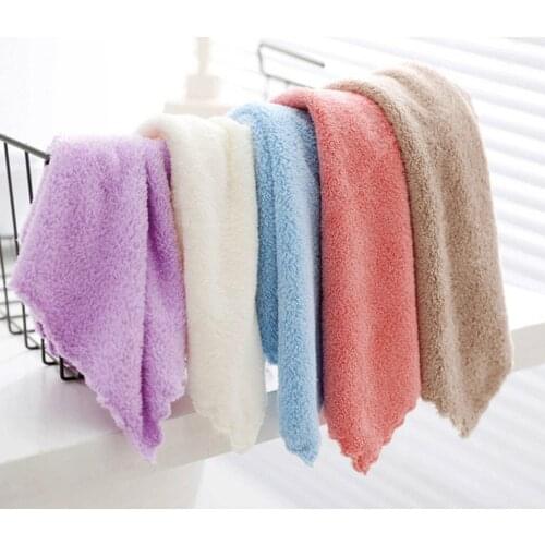 Thicker Kitchen Cleaning Cloth Absorbent Scouring Pad Rag Home Microfiber Towels Tableware Non-Stick Oil Cleaning Wipe Towel