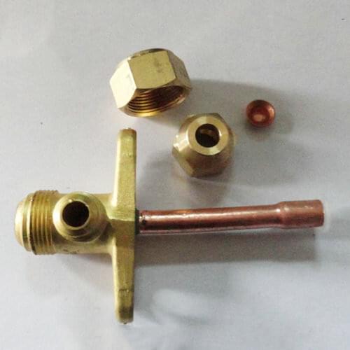 Fit 1/4" 3/8" 1/2" 5/8" 3/4" 7/8" OD Copper Tube 3 Ways Angle Stop 3 Way Valve Fitting For Air Conditioner