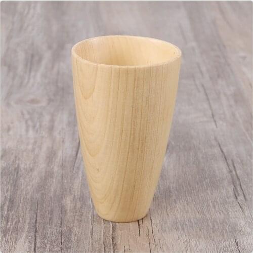 Simple Fashion Wooden Tea Cup Handmade Eco friendly For Water Coffee Juice Beer Milk Mug Home office Adults Drinking without bpa