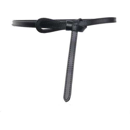 Dress belt ladies wear a stylish sweater with skirt shirt womens fine coat leather decorative belt black