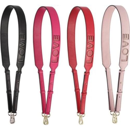 110cm Elegant LOVE Women Genuine Leather Straps for Handbags Lengthened Replacement Shoulder Strap Belt for Bags bolsas STP076