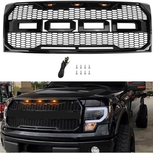 Car Front Bumper Grilles For Ford F150 2009-014 Radiator Grille Racing Mesh Grille Modification Accessories
