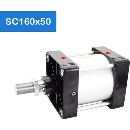 SC160x50 standard air cylinder free shipping, Bore 160mm, stroke 50mm, single pole double acting pneumatic cylinder SC160*50