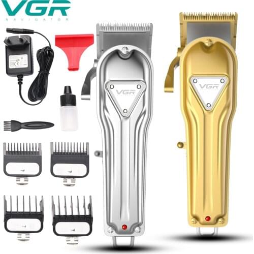 VGR 139 New Golden Electric Hair Clipper Men Electric Hair Clipper Professional Hair Salon 20W High Power Oil Head Scissors