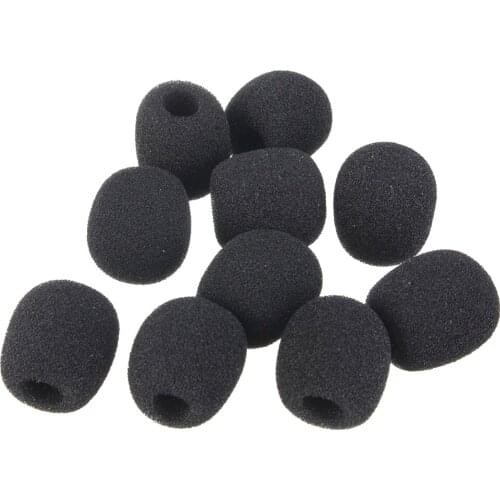 10Pcs Mini Microphone Windshield Clip-on/Headset Condenser Mic Windmuff