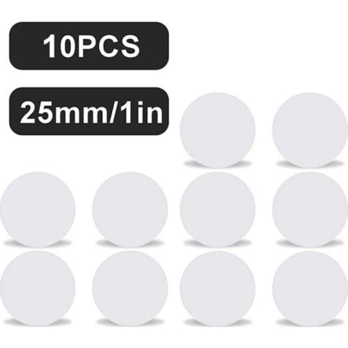 10pcs 25mm Waterproof Coin Shape Cards Rewritable Blank White NFC 215 Cards For Outdoor Smart Advertising Applications