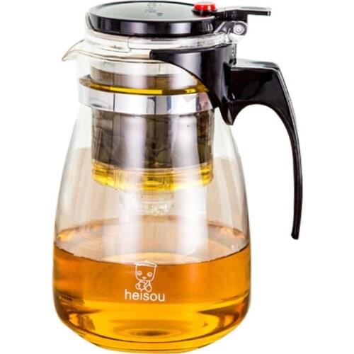 1000ML Kungfu Teaset Heat-Resistant Explosion-proof Glass Teapot Kettle Coffee Glass Maker Convenient Office Tea Pot Dropship