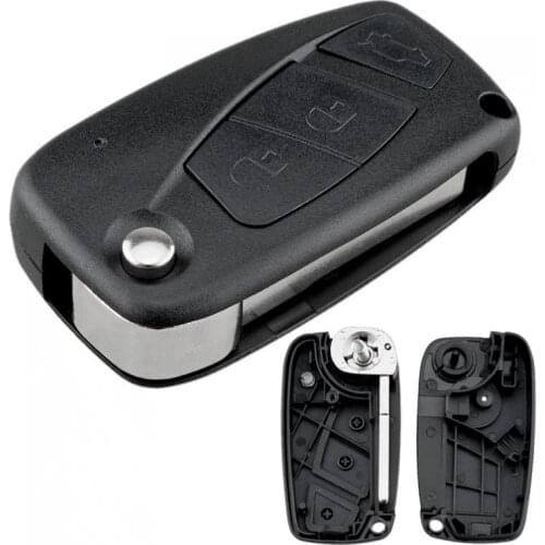 3 Buttons Auto Car Key Fob Case Shell Replacement Flip Folding Remote Cover Fit for FIAT
