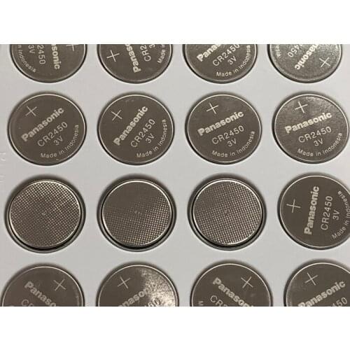 50pcs/lot New Battery For Panasonic CR2450 3V CR 2450 Lithium Button Cell Battery Coin Batteries For Watches,clocks,hearing aids