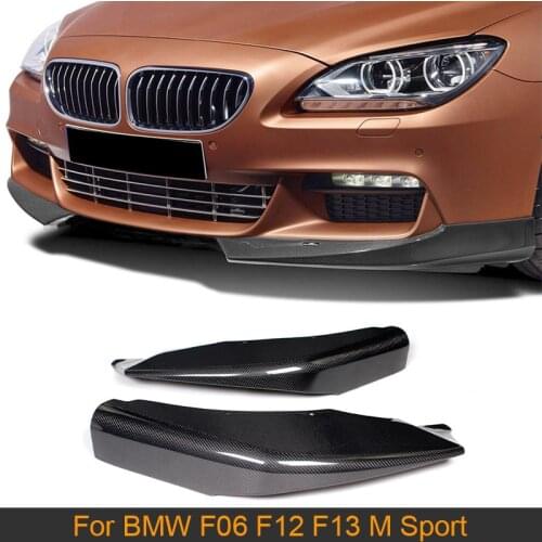 6 Series Carbon Fiber Front Bumper Splitters Apron for BMW F06 F12 F13 M Sport 2012 - 2016 Convertible 650I Non M6 Splitters