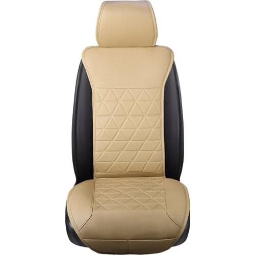 Leather Car Seat Cover Protector PU Four Seasons Front Seat Cushion Covers with Backrest Interior Seat Mat Auto Accessories