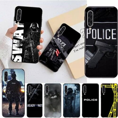 Symbol Police design pattern Phone Cases For Samsung galaxy S 9 10 20 A 10 21 30 31 40 50 51 71 s note 20 j 4 2018 plus