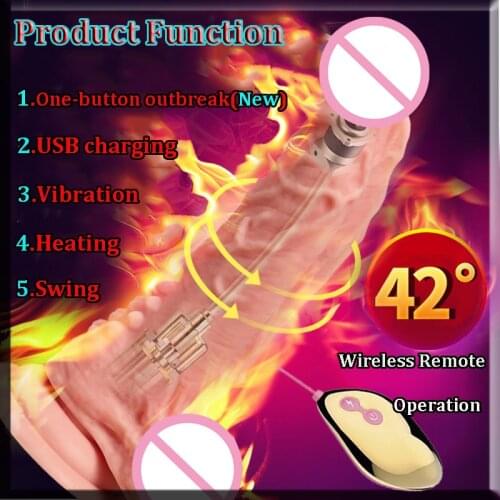 CPWD Sex Toy Intelligent Heating+swing+vibrator+remote control male realistic penis dildo female Masturbator Big dildo For Woman