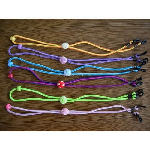 Colorful cartoon character adjustable elastic kids eyeglass frame cords children eyewear Neck Strap Rope eyglass holder