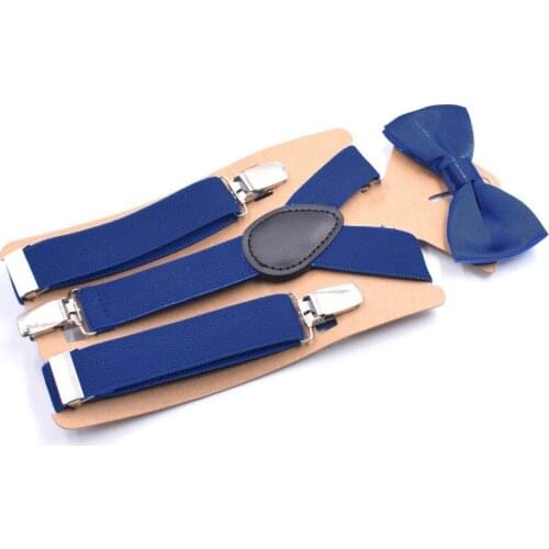 2021 Kids Suspenders with Bowtie Fashion Children Bow Tie Set Boys Braces Girls Adjustable Suspender Baby Wedding Accessories