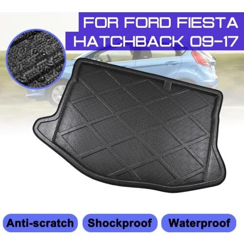 For Ford Fiesta Hatchback 2009-2017 Car Floor Mat Carpet Rear Trunk Anti-mud Cover