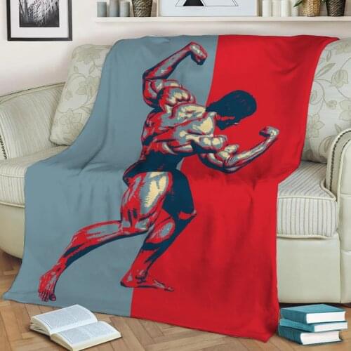 Arnold Schwarzenegger 3D Print Plush Blanket Throw On Sofa Home Decor Soft Warmth Washable Nap Blanket Dropshipping