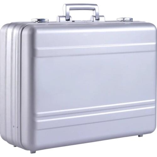 Large Size Instrument Tools Case Aluminium Magnesium Alloy Metal Case Notebook Business Briefcase
