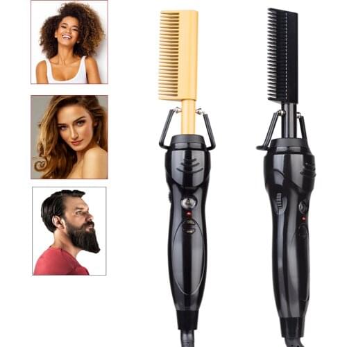 Comb Hair Straightener Flat Irons Straightening Brush Heating Comb Styler Corrugation Curling Iron Hair Curler Comb