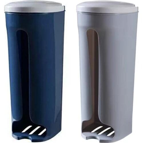 Removable Wall-Mounted Garbage Bag Storage Box Home Kitchen Bathroom Hanging Plastic Storing Rack Bin /w Cover Dropship