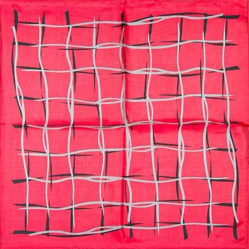 Natural Silk Scarf Women Bandana Female Plaid Hair Scarf Unisex Silk Headband Top Womens Square Silk Head Scarf Face Mask Scarf