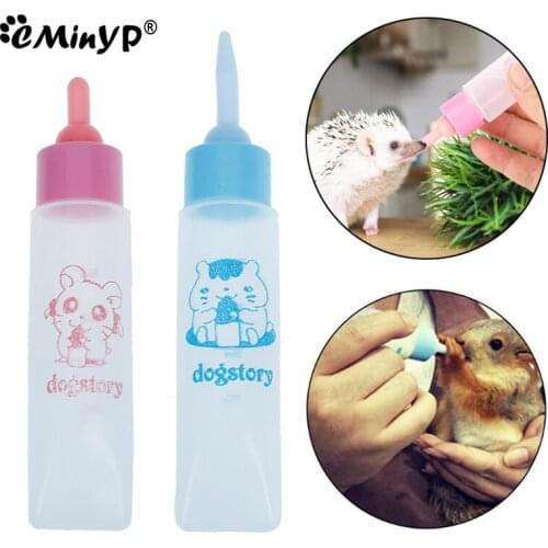 Pet Milk Feeding Bottle Silicone Nipple Baby Hamster Newborn Cat Nursing Drinking Bottle Kitten Puppy Small Animals Feeding Tool