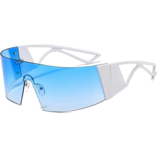 Fashion Vintage Oversized Sunglasses Women For Men Luxury Brand Designer Travel Driving Siamese Sun Glasses UV400 Outdoor Goggle