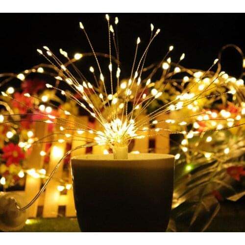 HYMELA LED Strip String Light Hanging Firework LED Fairy String Light Christmas Party Decor Xmas 3 Modes Remote Control