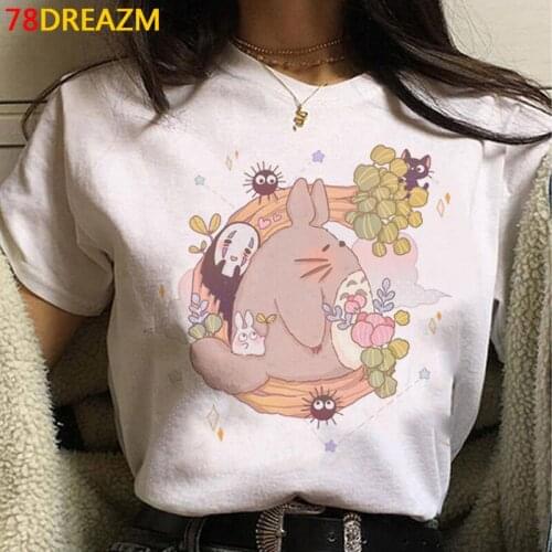 Totoro Studio Ghibli t-shirt clothes women white t shirt casual vintage top tees aesthetic white t shirt