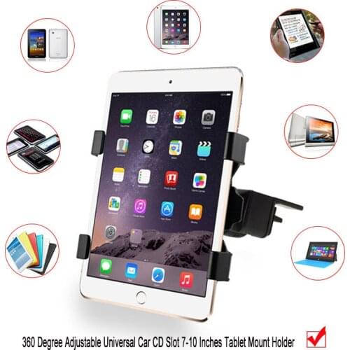 Universal 7 8 9 10.5" Tablet Car holder Stand Auto CD Mount Tablet Holder Car Stand for iPad mini 2 3 4 Air 2 Pro 9.7 Huawei LG