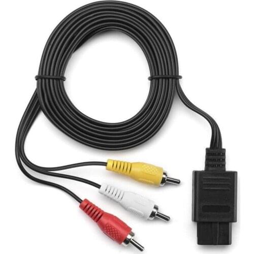 1.8M Video Cable For Nintendo 64 Audio TV Video Cord AV Cable To RCA For Super Nintend GameCube N64 Game Cube Accessories
