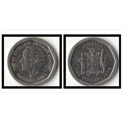 Jamaican $ 5 dollar America Coins Original Rare Coin Commemorative Edition 100% Real