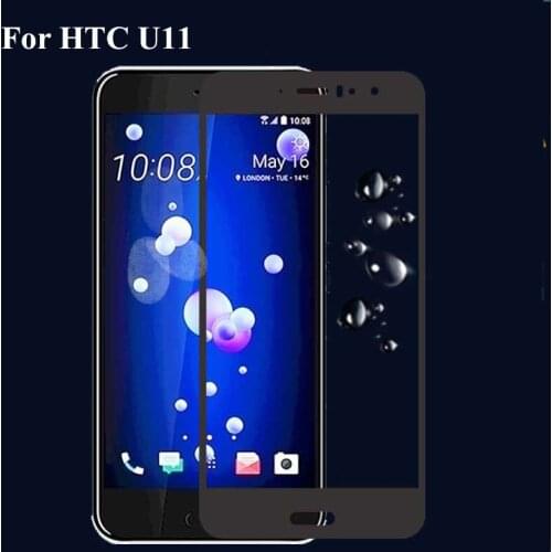 5PCS Black Ultra-Thin screen protector Tempered Glass For HTC U11 U 11 full Screen protective For HTC U11 U 11