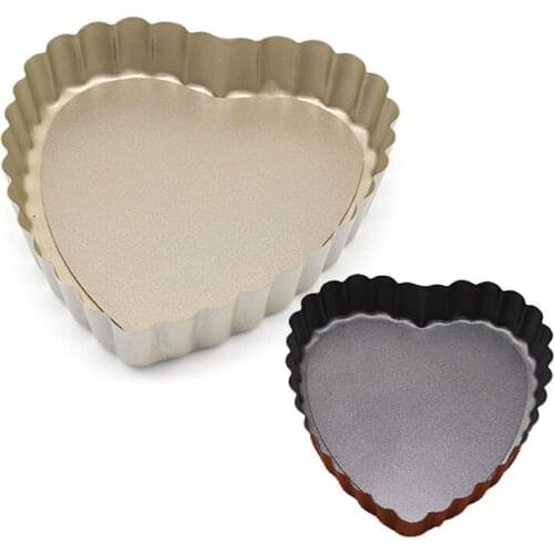 1Pcs Heart Shape Laced Quiche Pan Nonstick Pie Pan Bakeware With Removable Bottom Easy Release Cake Decor Mould DIY Baking Tools