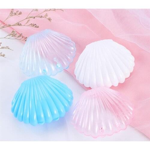 10 Pcs Shell Candy Gift Box Party Favor Holders Wedding Birthday Party Accessories Decorations Supplies (Transparent)