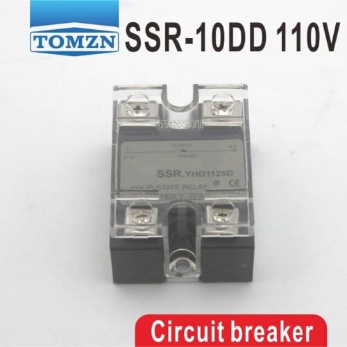 10DD SSR Control voltage 3~32VDC output 5-110VDC DC single phase DC solid state relay