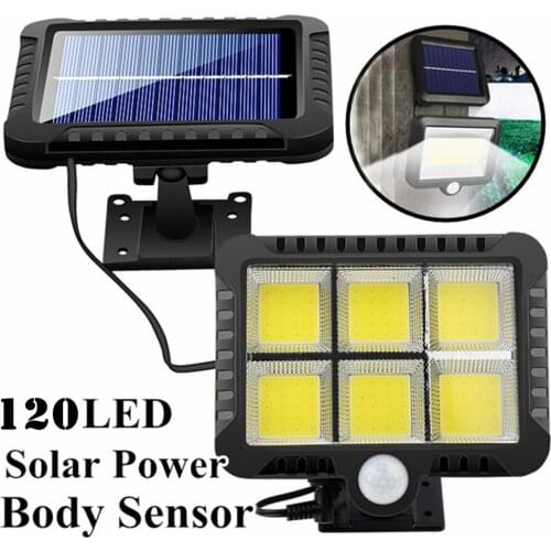 128 LED Solar Light Outdoors Motion Sensor Recharged Waterproof Solar Garden Decoration Lamp For Path Street Wall Spotlight