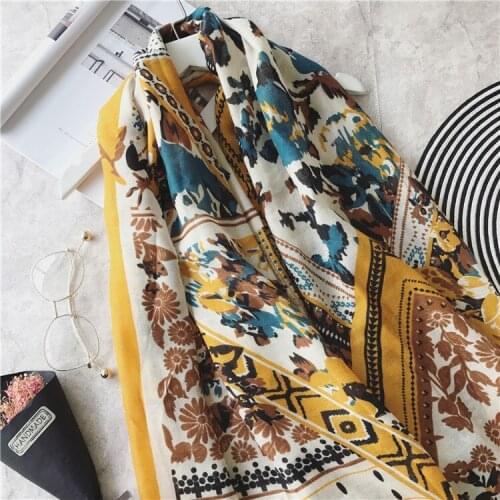 2017 Fashion Ombre Flower Print Cotton Tassel Scarf Shawls Wrap High Quality Floral Scarf Hijab Wholesale 10pcs/LOT