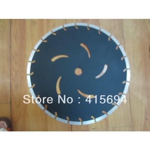 350x10x25.4-20mm slot holes on blank cold press segment diamond saw blade for bricks, granite,marble and concrete