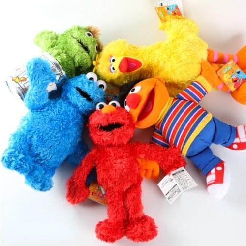 7 Style Sesame Street Elmo Plush Toys Doll Cookie Monster Ernie Grover Oscar Zoe Bert Plush Toys Birthday Gifts For Children