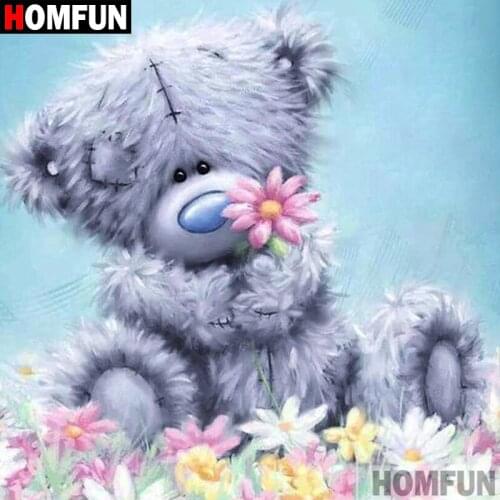 HOMFUN 5D DIY Diamond Painting Full Square/Round Drill "Cartoon bear" 3D Embroidery Cross Stitch gift Home Decor A01967