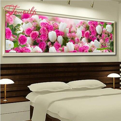 TOUOILP Diamond Embroidery,square&Round Diamond landscape Rose banners Full rhinestone 5D Diamond painting cross stitch