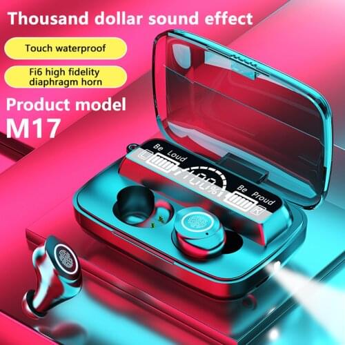 M17 TWS Wireless V5.1 Headset with Microphone LED Display HiFi Stereo Convenient And Durable