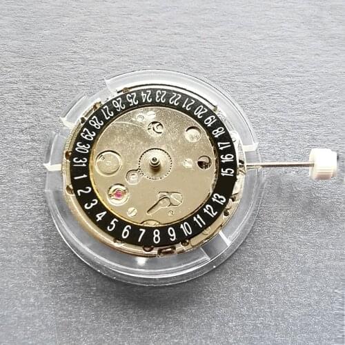 3 Hand 2813 Watch Movement Automatic Mechanical Movement Black Single Calendar Date At 3/6 o'clock For 2813 8215 Movement Repair
