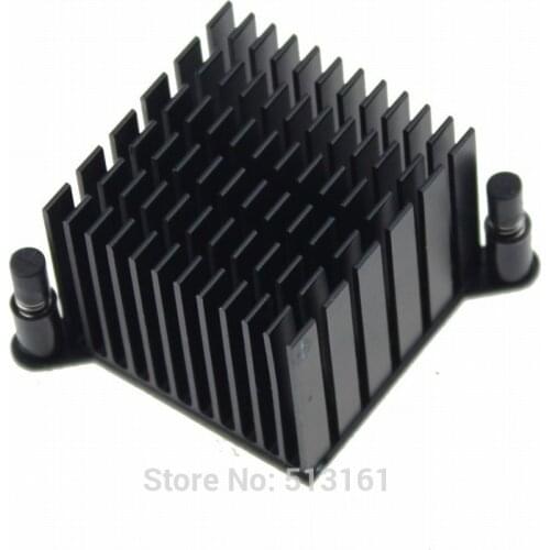 Gdstime 38x38x30mm Black Anodized Mini Cooling Aluminum Cooler Northbridge Heatsink