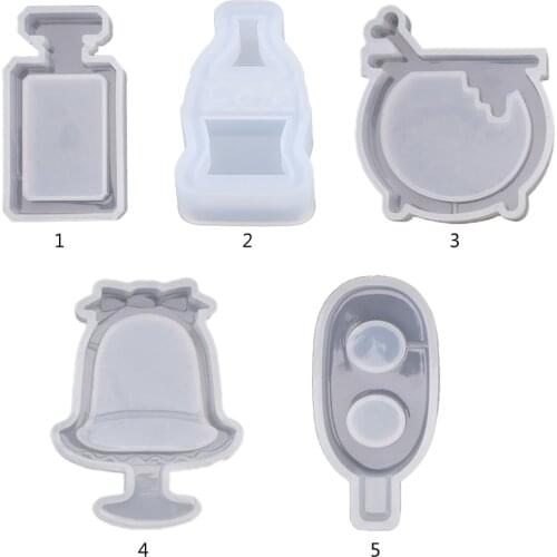 DIY Crystal Epoxy Resin Quicksand Mold Milk Tea Coke Perfume Bottle Silicone Mould Handmade Crafts Jewelry Making Tool